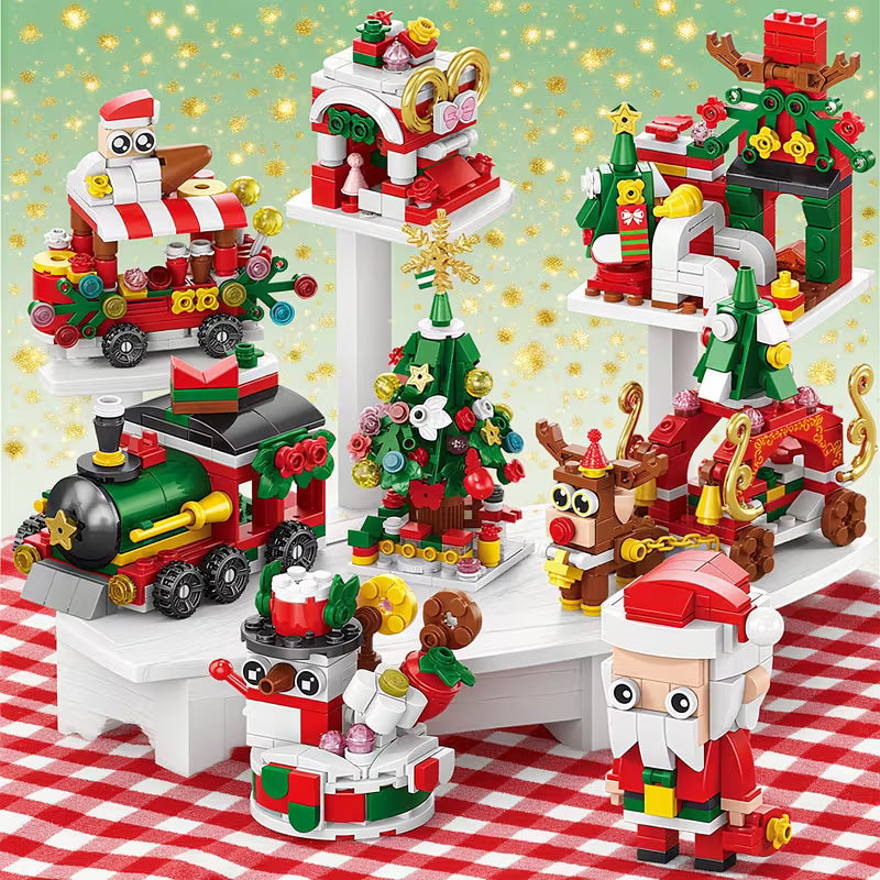 8-in-1 Christmas Tree House Building Set