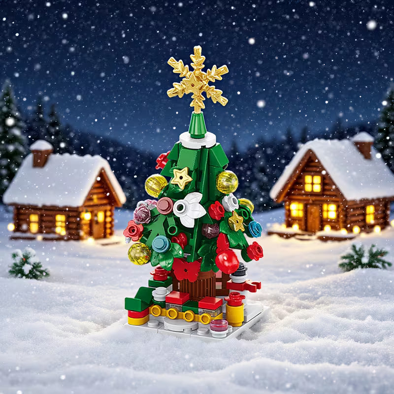 8-in-1 Christmas Tree House Building Set