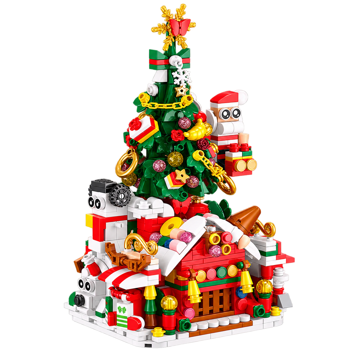 8-in-1 Christmas Tree House Building Set