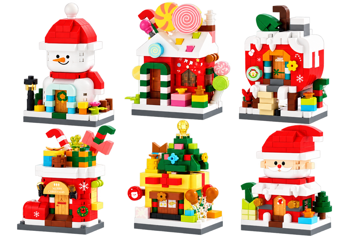 Christmas Characters Building Set – 6-Piece Collection